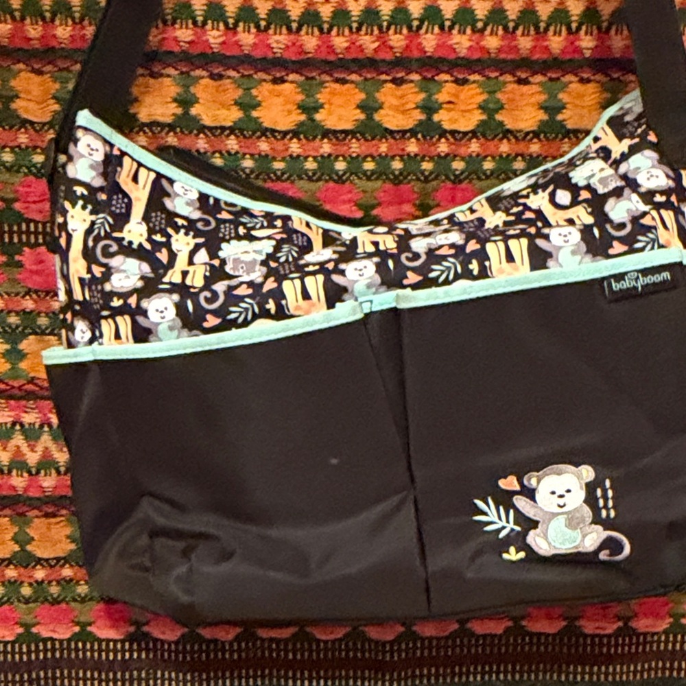 Black and Multicolor Women's Bag